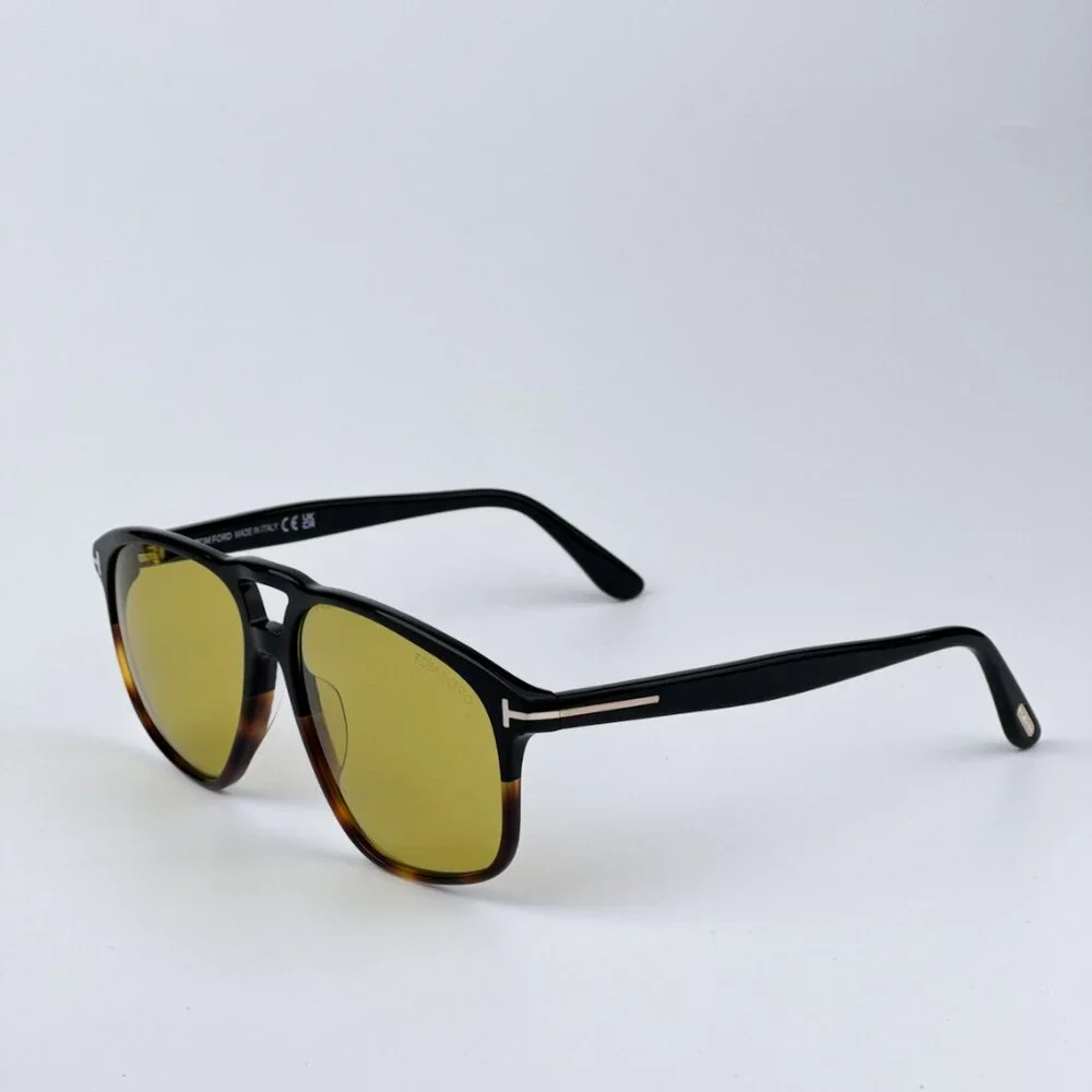 Tom Ford FT1000/S 05E PIERRE-02 BRAND NEW Sunglasses Black Brown Square Unisex